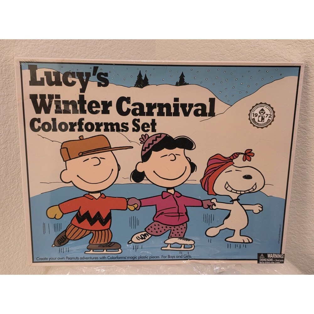 Peanuts Lucys Winter Carnival Colorforms Set Official 1972 Reproduction Rare New